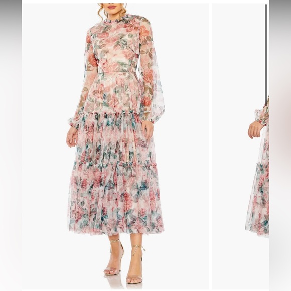 Mac Duggal Dresses & Skirts - RARE Mac Duggal - Floral Mesh Gown - Size 14